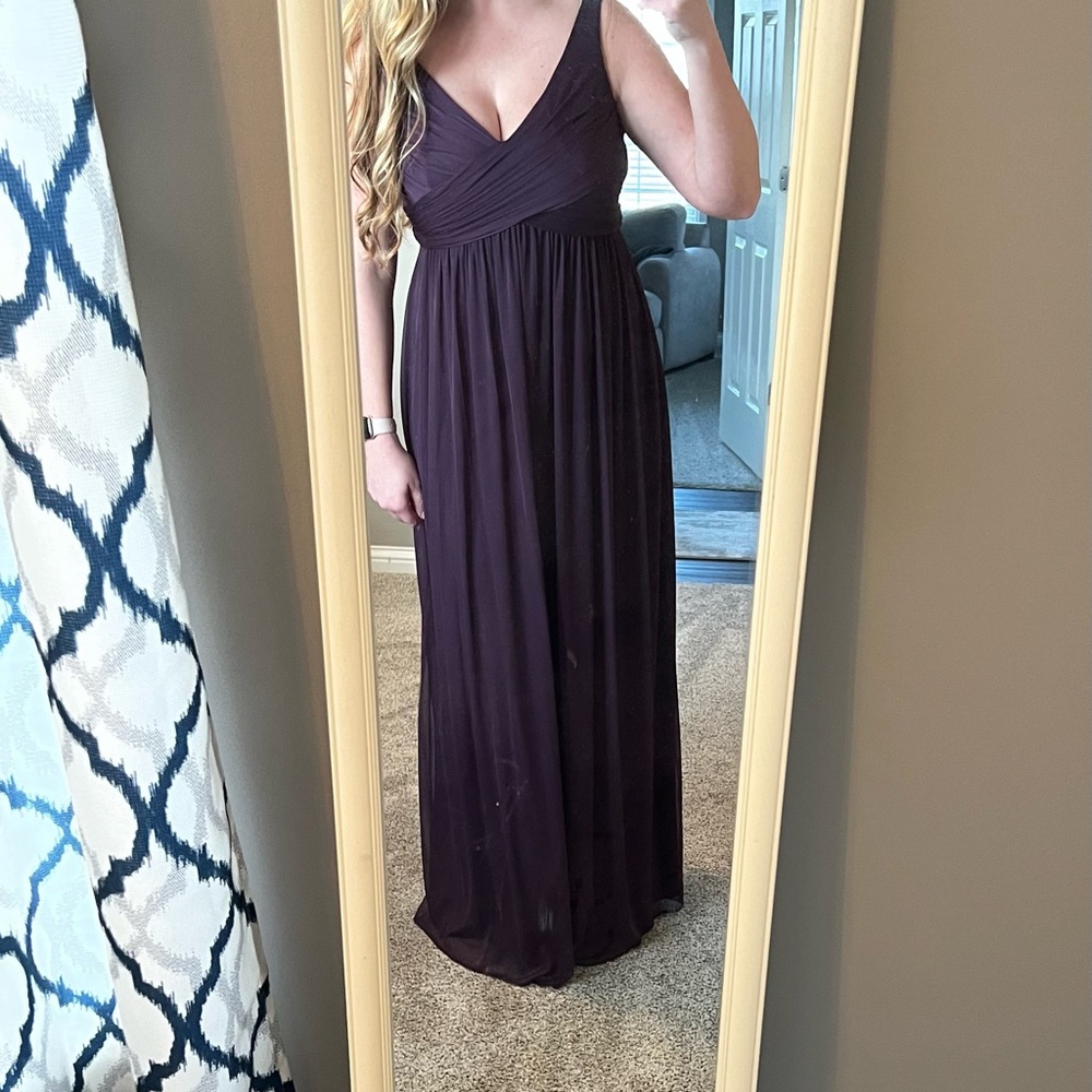David’s Bridal mesh gown PLUM - Size 10